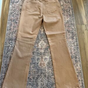 L’Agence Coated Tan slight Flare Jeans - Sz 33